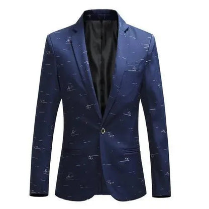 Blazer élégant pour homme Imprimé blanc