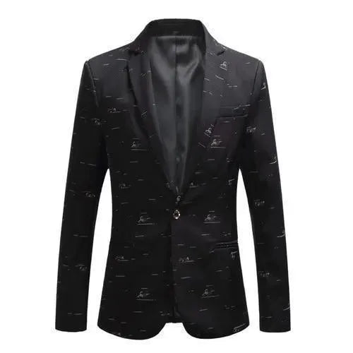 Blazer élégant pour homme Imprimé blanc