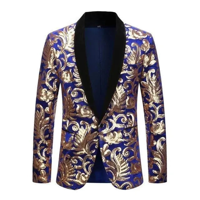 Blazer élégant pour homme - Costume de soirée à paillettes