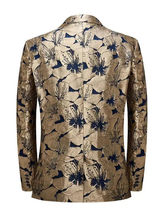 Eleganter Herren Blazer Goldfarben Luxus Design - IdealeKleiden