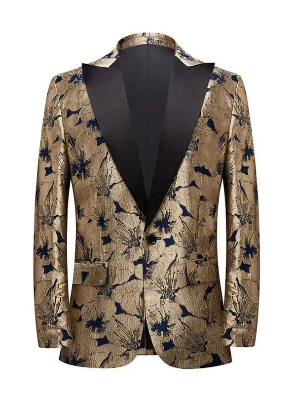 Élégant blazer pour homme doré, design de luxe