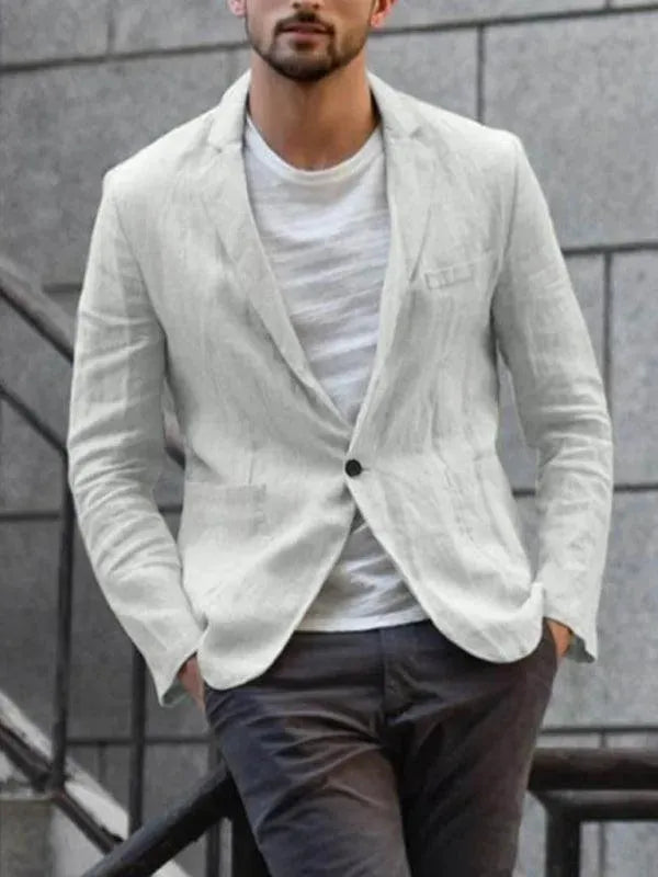 Blazer en lin pour homme, style été