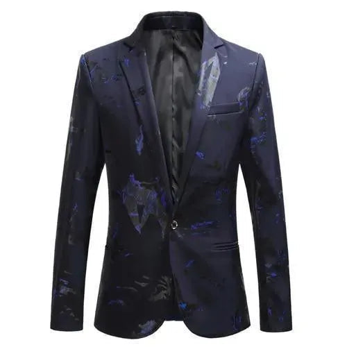 Blazer élégant pour homme - Blazer de costume bleu au design stylé