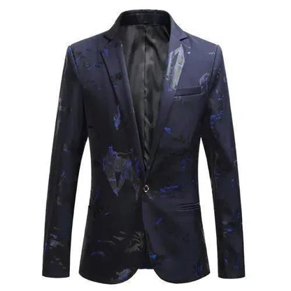 Blazer élégant pour homme - Blazer de costume bleu au design stylé