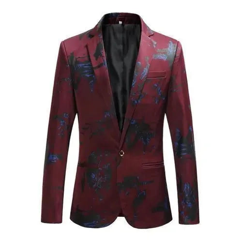 Blazer élégant pour homme - Blazer de costume bleu au design stylé