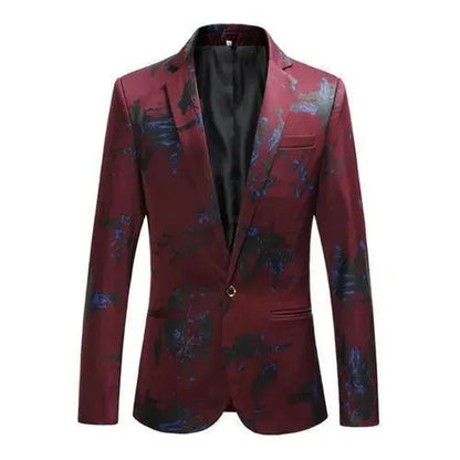Blazer élégant pour homme - Blazer de costume bleu au design stylé