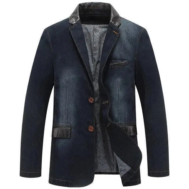 Blazer modernes pour homme - Veste en jean streetwear