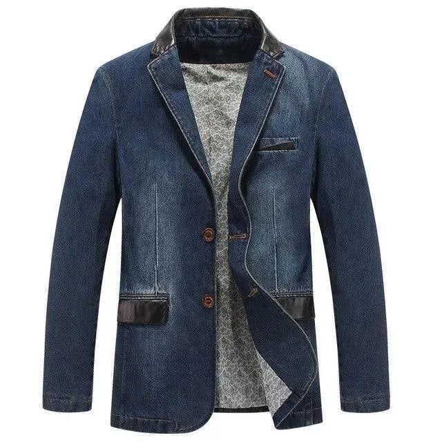 Blazer modernes pour homme - Veste en jean streetwear