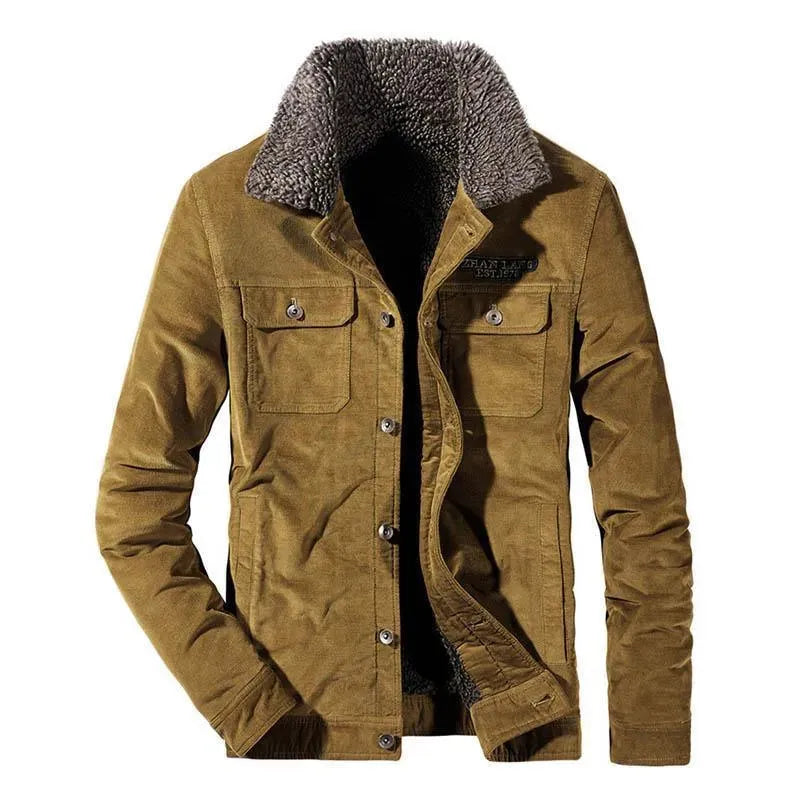 Veste en velours côtelé pour homme coupe moderne