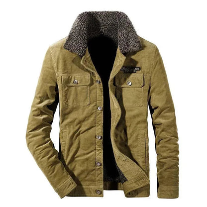 Veste en velours côtelé pour homme coupe moderne
