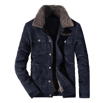Veste en velours côtelé pour homme coupe moderne