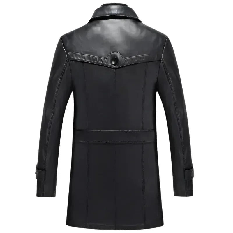 Herren Ledermantel Wasserdicht Outdoor - IdealeKleiden