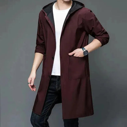 Parka imperméable à capuche pour hommes