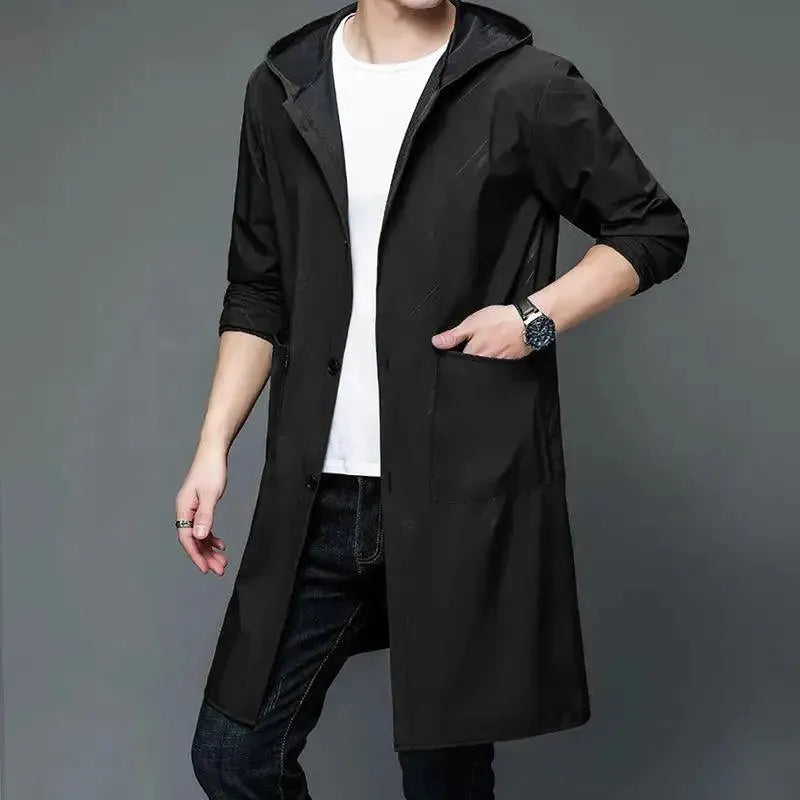 Parka imperméable à capuche pour hommes