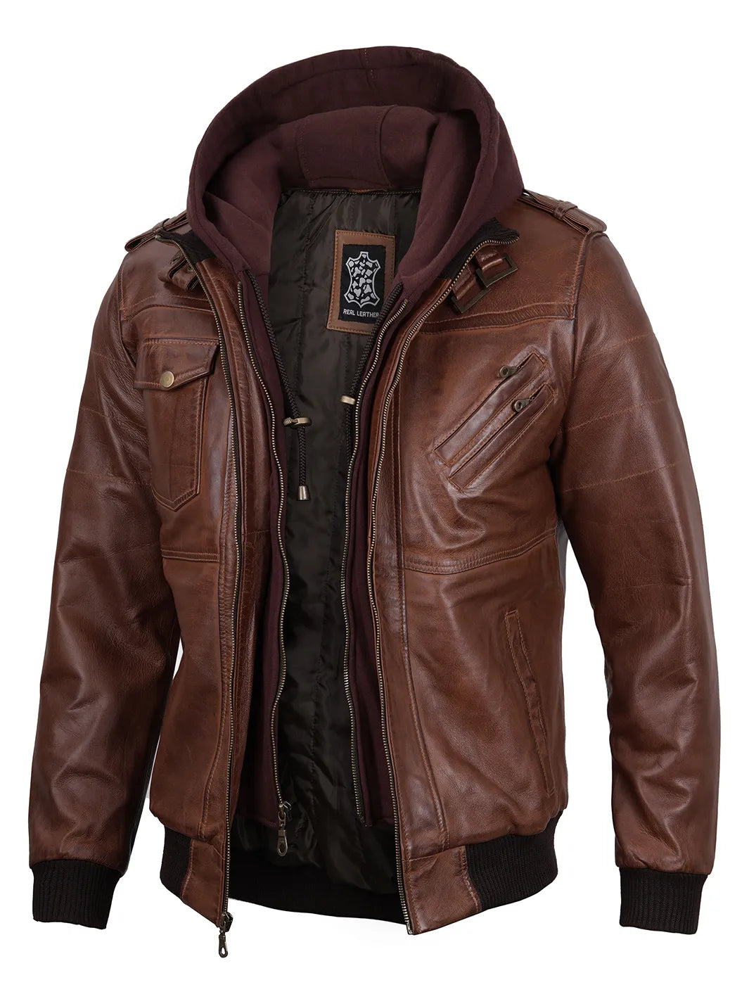 Blouson en cuir femme élégant