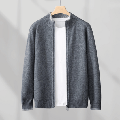 Veste cachemire élégante pour homme avec fermeture éclair