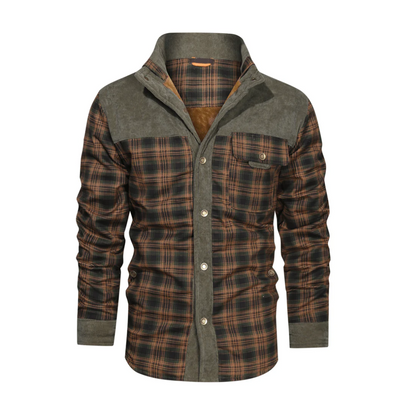 Veste à carreaux d'extérieur pratique pour hommes