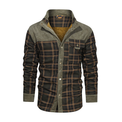 Veste à carreaux d'extérieur pratique pour hommes