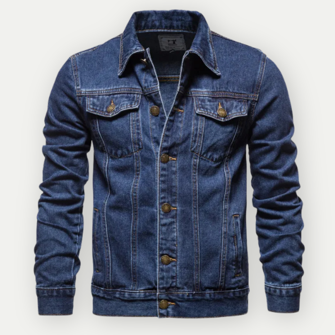 Herren Denim-Jacke Klassisch Elegant - IdealeKleiden