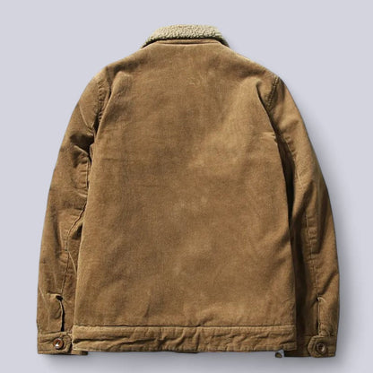 Herren Cordjacke Herbst Warm Isoliert - IdealeKleiden