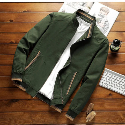 Blouson Homme Coton Col Montant Moderne