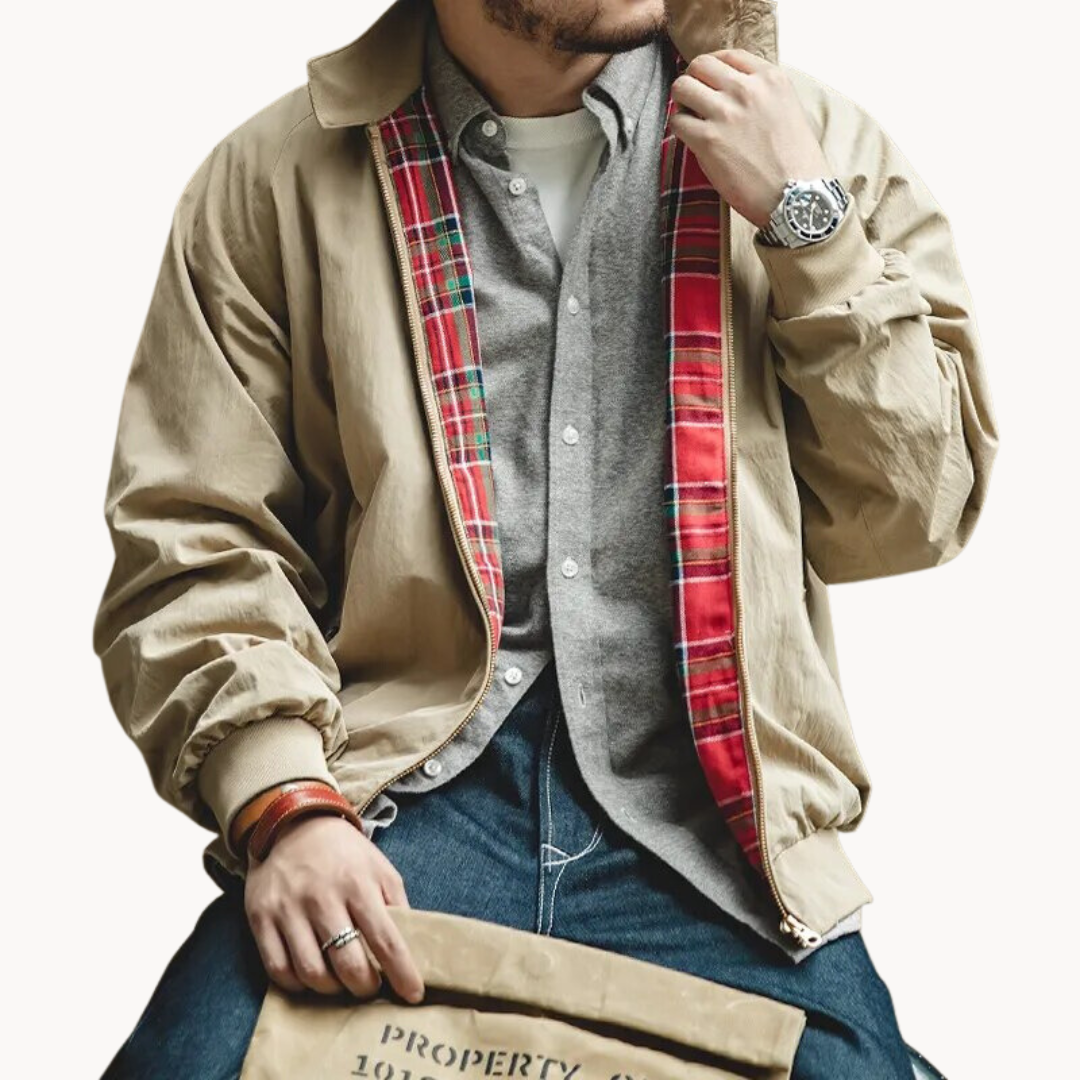 Herren Harrington Jacke Baumwolle Klassisch - IdealeKleiden