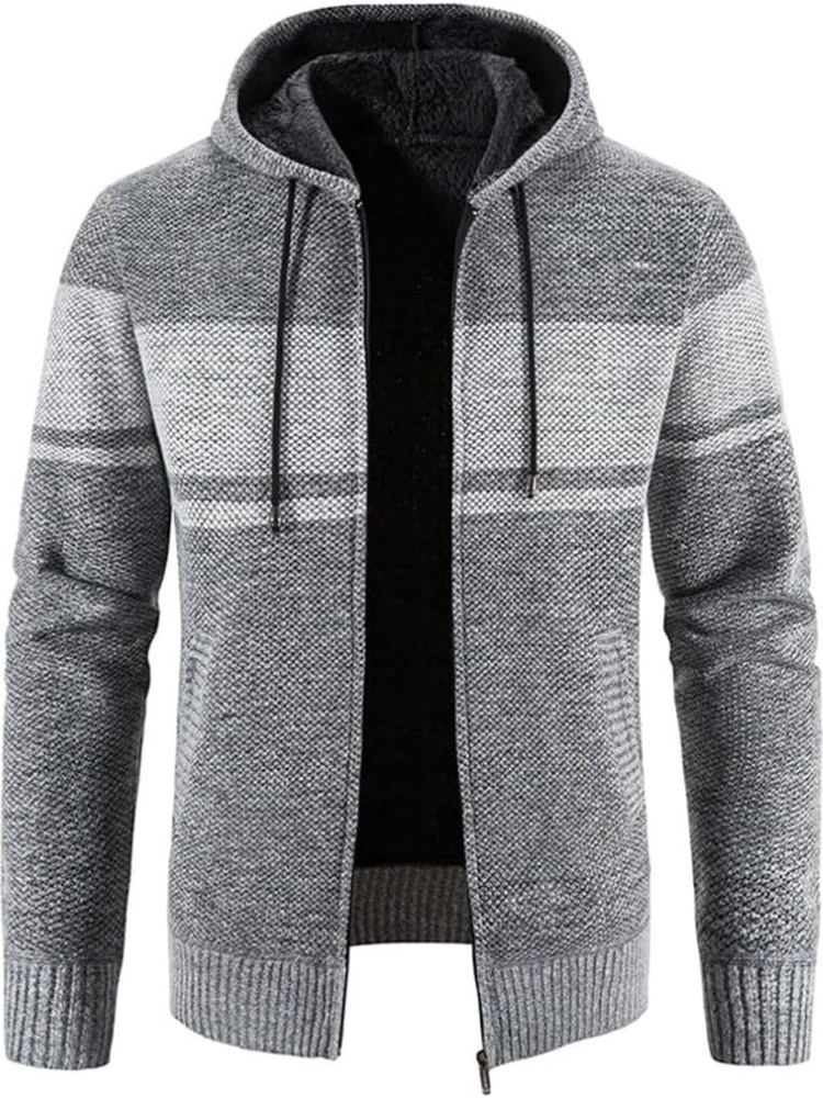 Parka d'hiver pour homme avec capuche et fermeture éclair