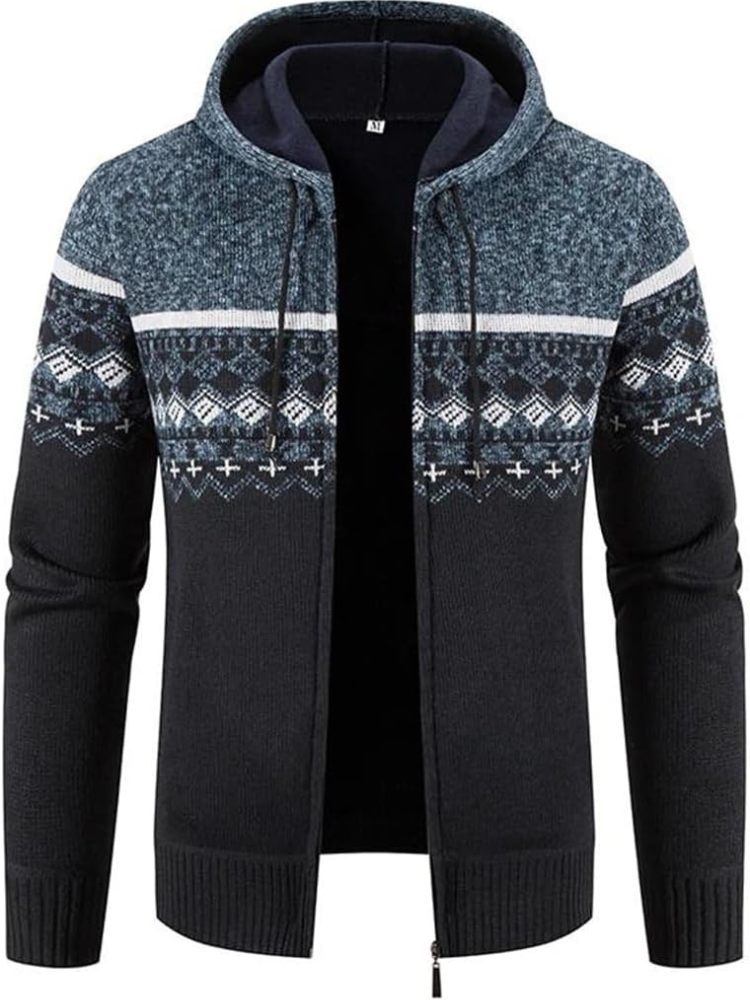 Parka d'hiver pour homme avec capuche et fermeture éclair