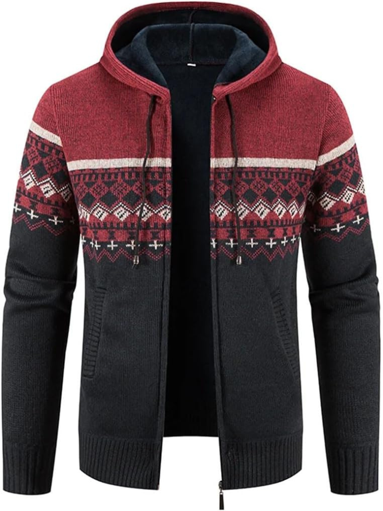 Parka d'hiver pour homme avec capuche et fermeture éclair