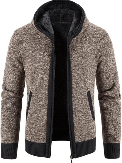 Parka d'hiver pour homme avec capuche et fermeture éclair