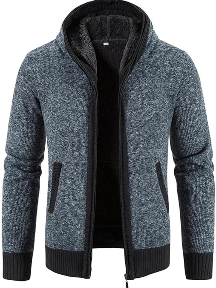 Parka d'hiver pour homme avec capuche et fermeture éclair