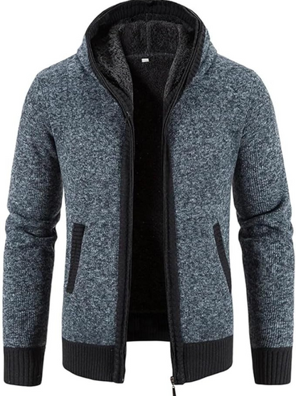 Parka d'hiver pour homme avec capuche et fermeture éclair