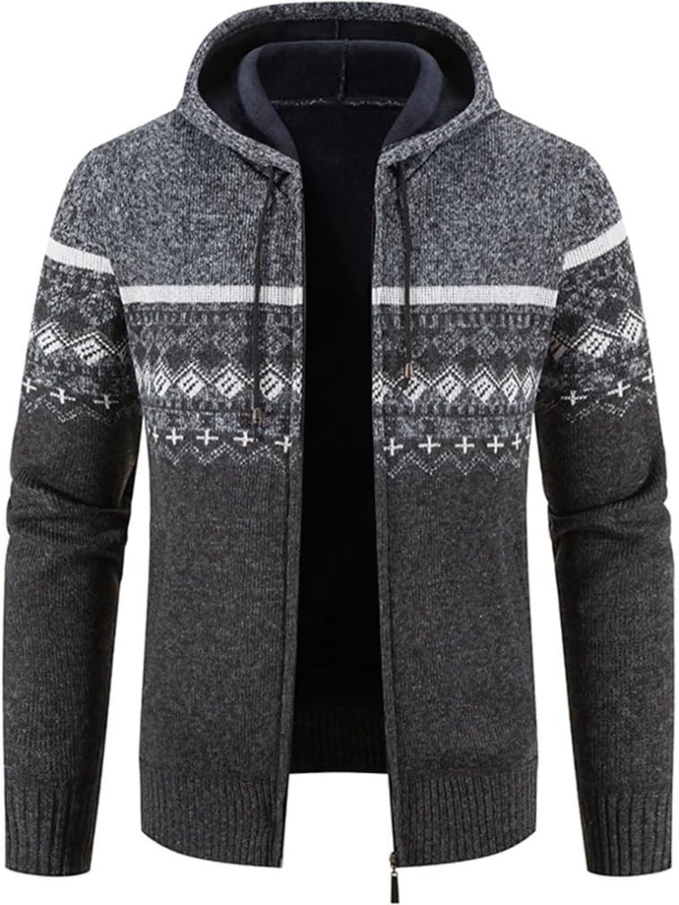 Parka d'hiver pour homme avec capuche et fermeture éclair