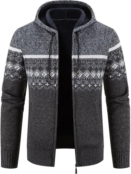 Parka d'hiver pour homme avec capuche et fermeture éclair