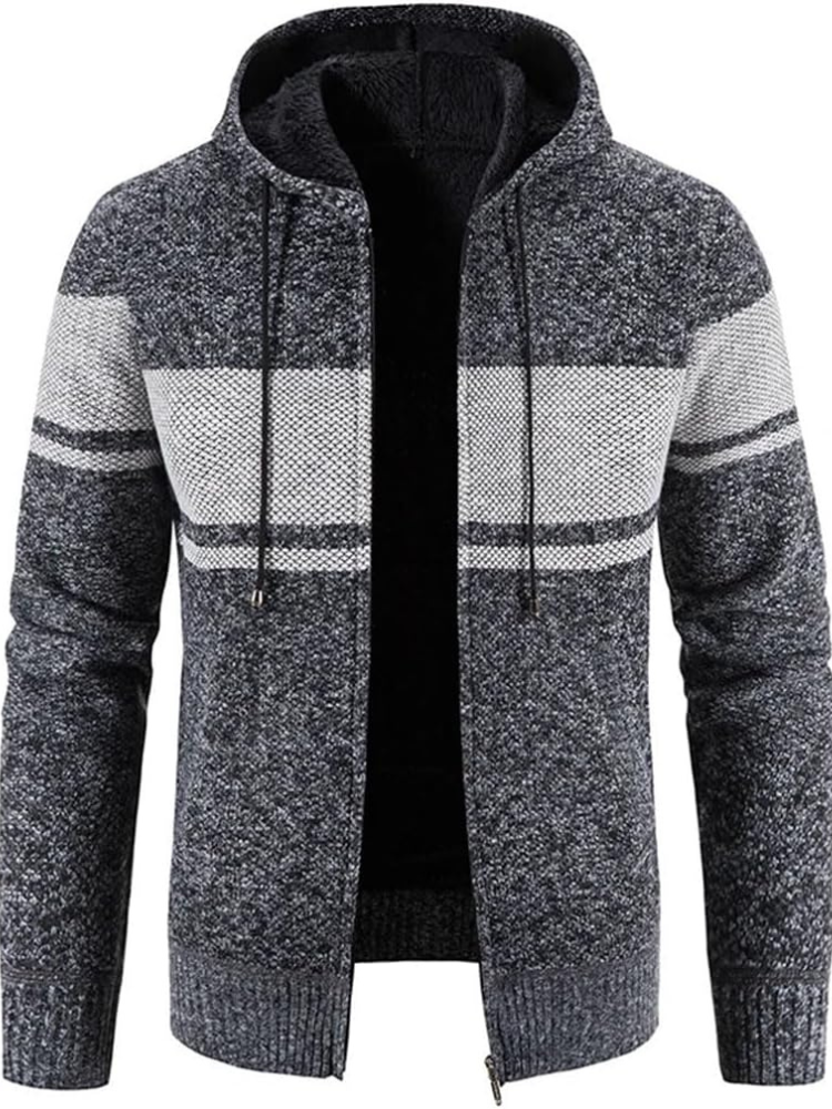 Parka d'hiver pour homme avec capuche et fermeture éclair