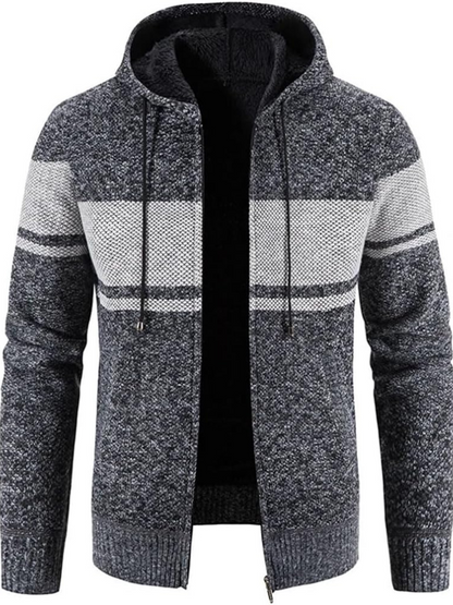 Parka d'hiver pour homme avec capuche et fermeture éclair