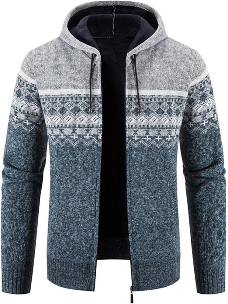 Parka d'hiver pour homme avec capuche et fermeture éclair