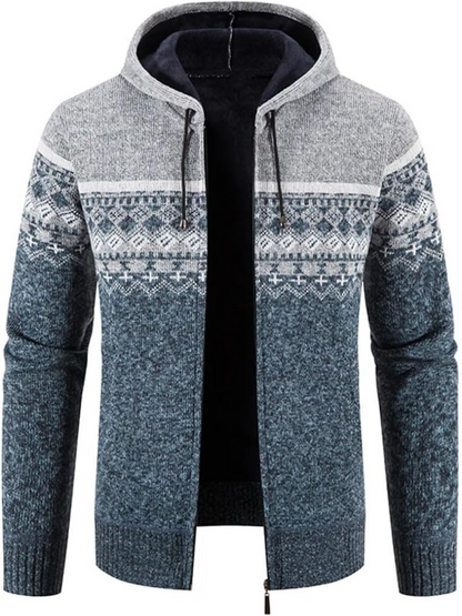 Parka d'hiver pour homme avec capuche et fermeture éclair