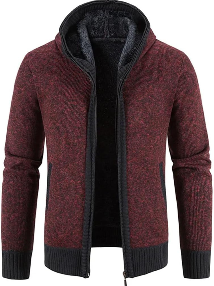 Parka d'hiver pour homme avec capuche et fermeture éclair