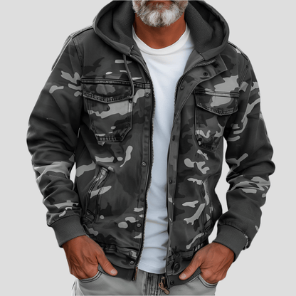 Sweat à capuche pour homme, style camouflage moderne