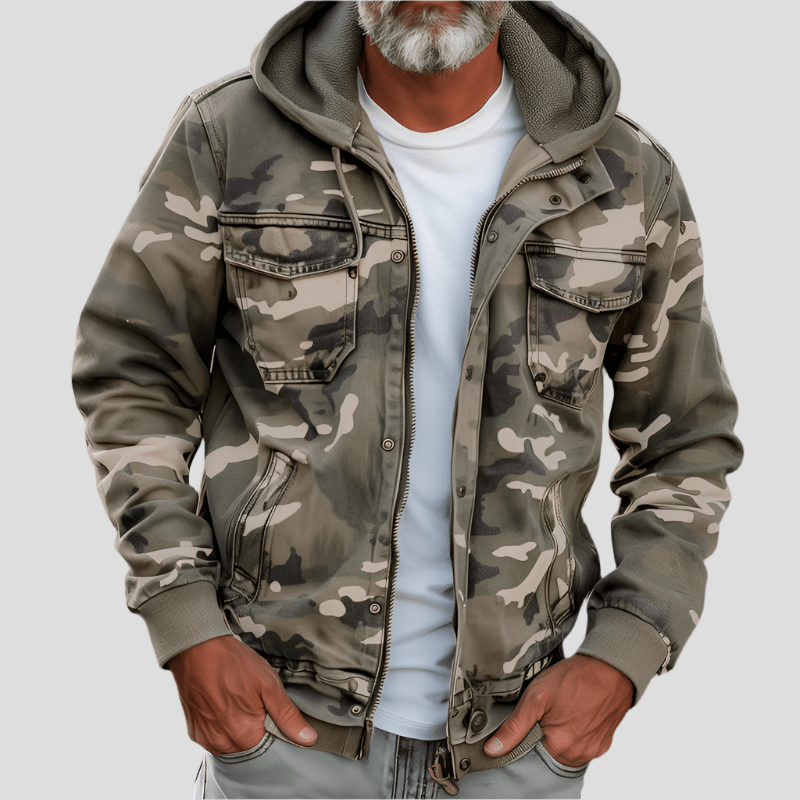Sweat à capuche pour homme, style camouflage moderne