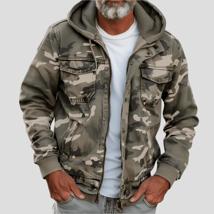 Sweat à capuche pour homme, style camouflage moderne