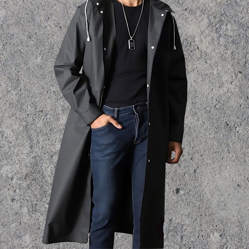 Imperméable Homme Imperméable Longueur Genou Léger
