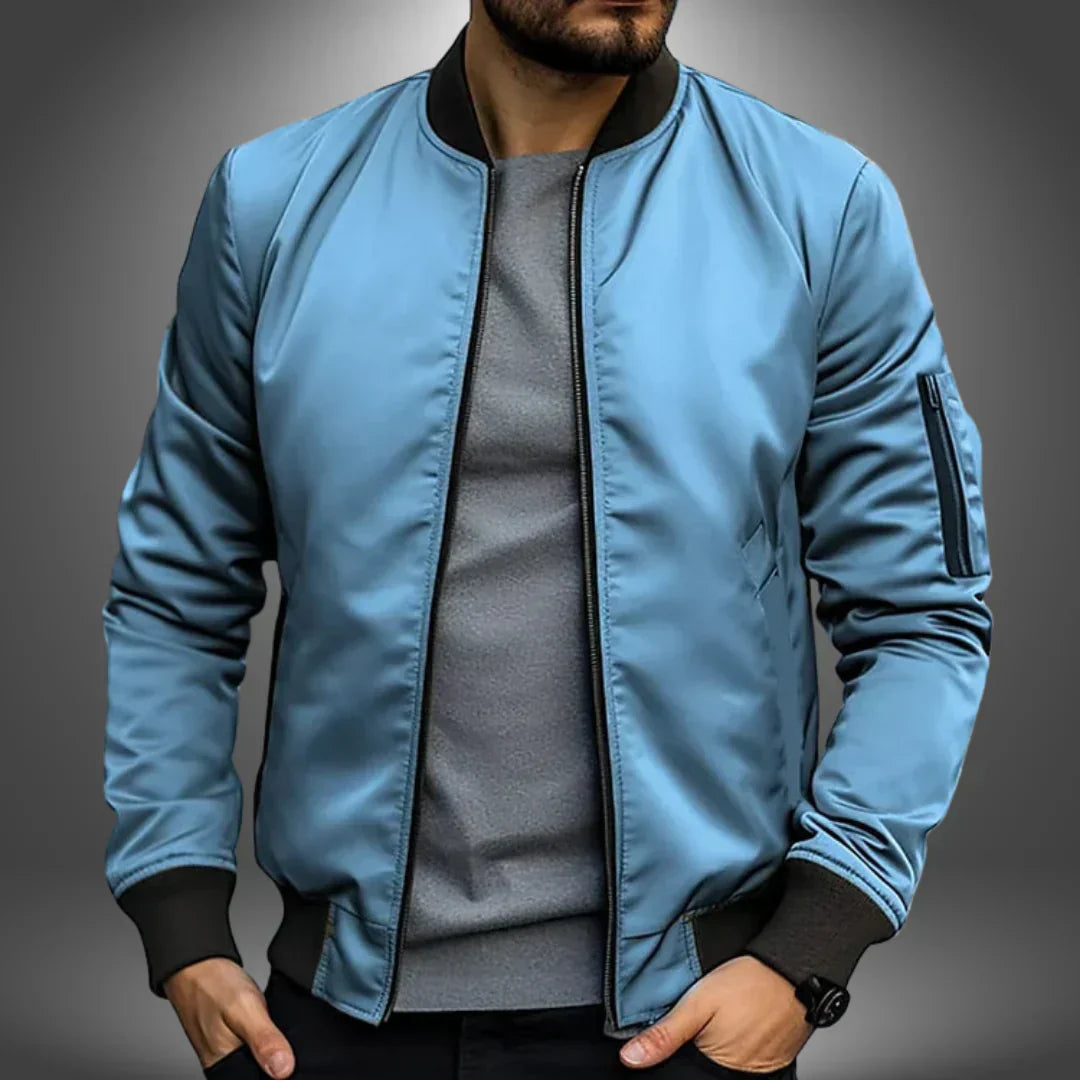 Bomber léger pour homme - Coupe-vent sportif décontracté