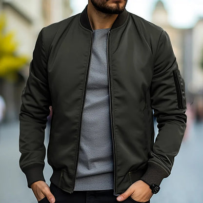 Blouson bombardier homme Léger Sportif Bord-côtes