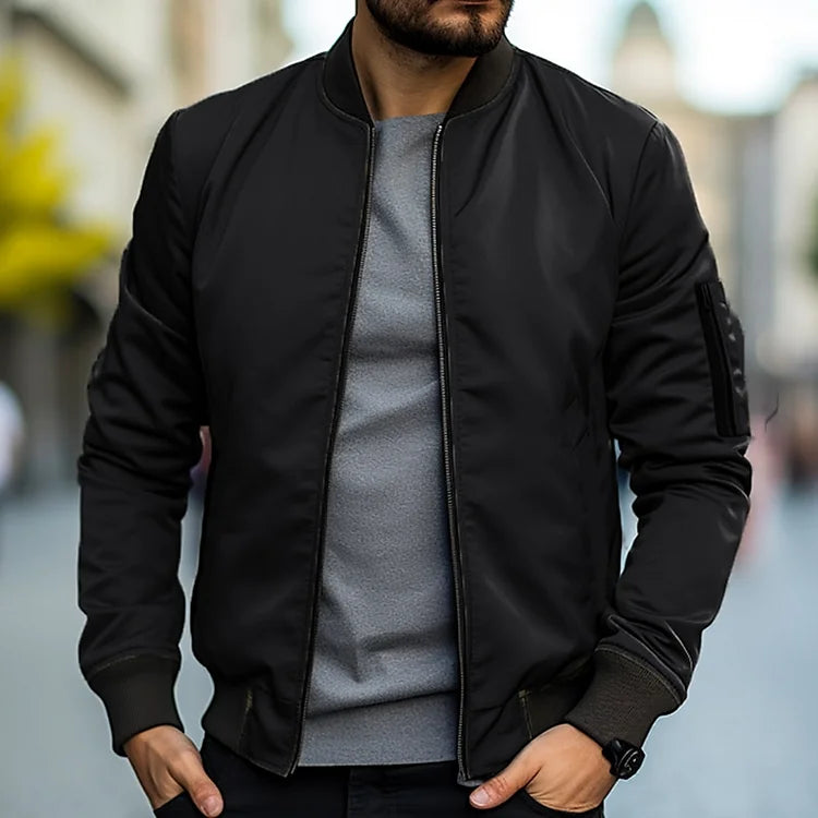 Blouson bombardier homme Léger Sportif Bord-côtes
