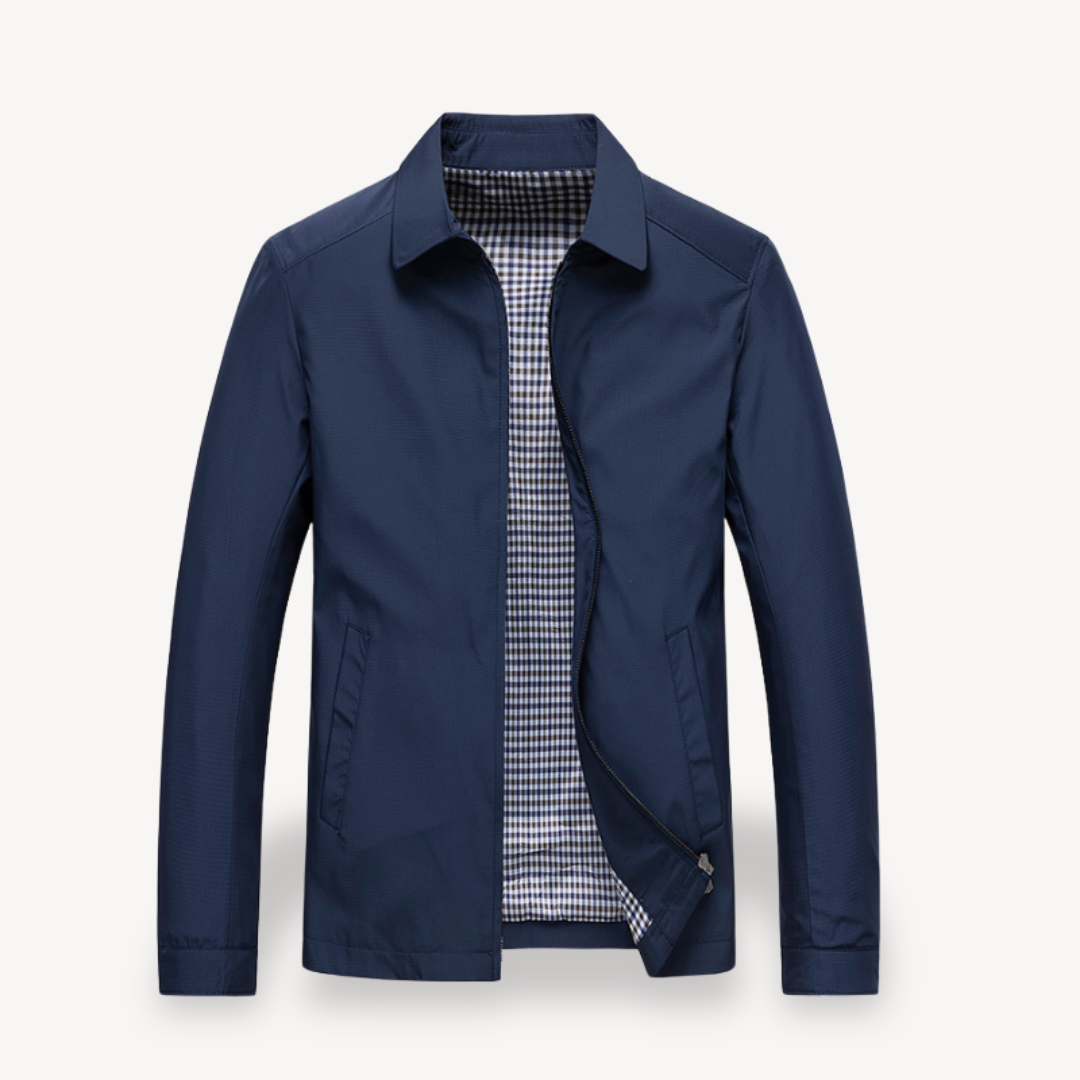 Veste d'été légère pour homme en coton à carreaux