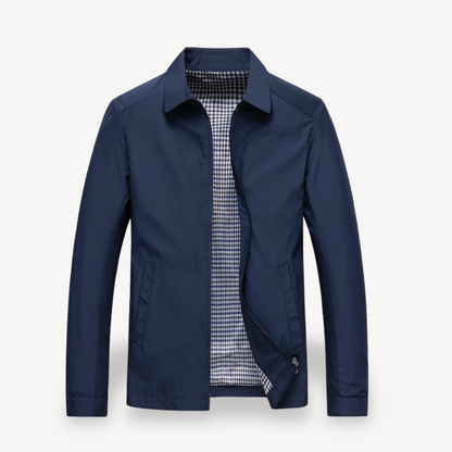 Veste d'été légère pour homme en coton à carreaux