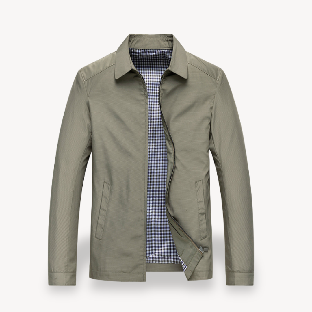 Veste d'été légère pour homme en coton à carreaux