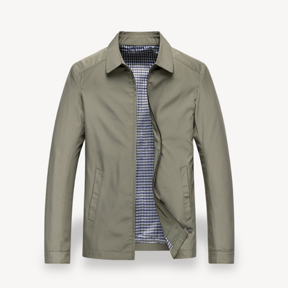 Veste d'été légère pour homme en coton à carreaux